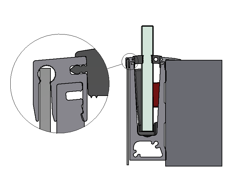 Top-cover 1.0kN, B=3mm, L=5000mm aluminum natural anodized