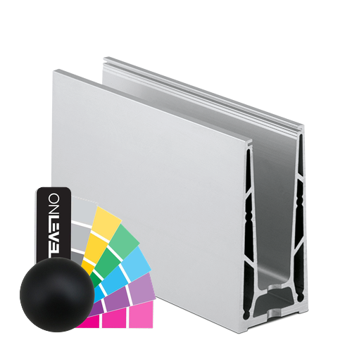 TL-6000 Glass profile  L=5000mm aluminum RAL (struct.)