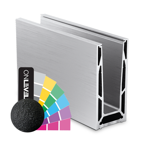 Glass profile TL-6140, L=5000mm aluminum RAL (struct.)