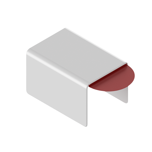 Connection cover U-profile 26x20x2mm, aluminum natural anodized
