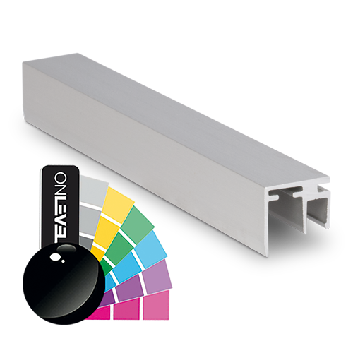 Top-cover slim with opening 10mm, L=5000mm, aluminum RAL shiny