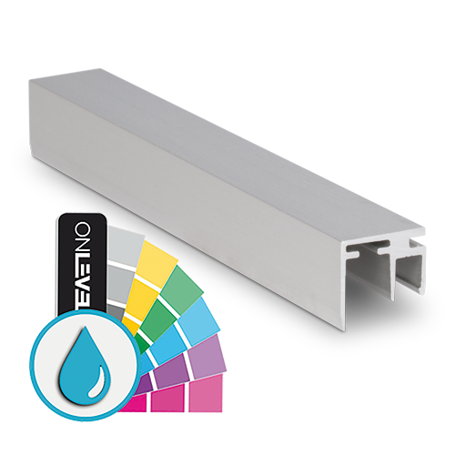 Top-cover slim with opening 10mm, L=5000mm, aluminum ARMOR RAL