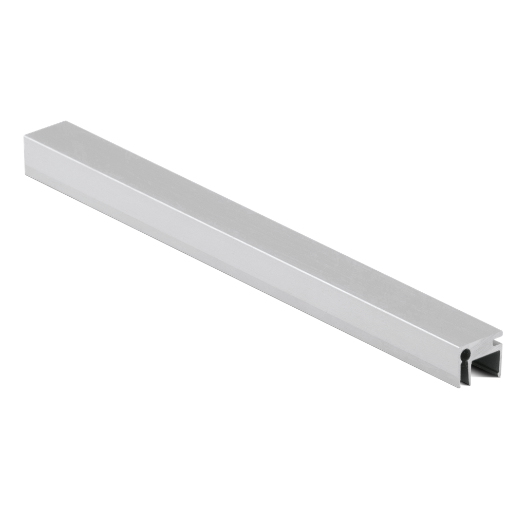 Top-cover with opening 3mm, L=5000mm, aluminum natural anodized