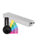 Top-cover with opening 20mm, L=5000mm, aluminum RAL matt