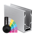 Glass profile TL-6140, L=5000mm aluminum RAL mat