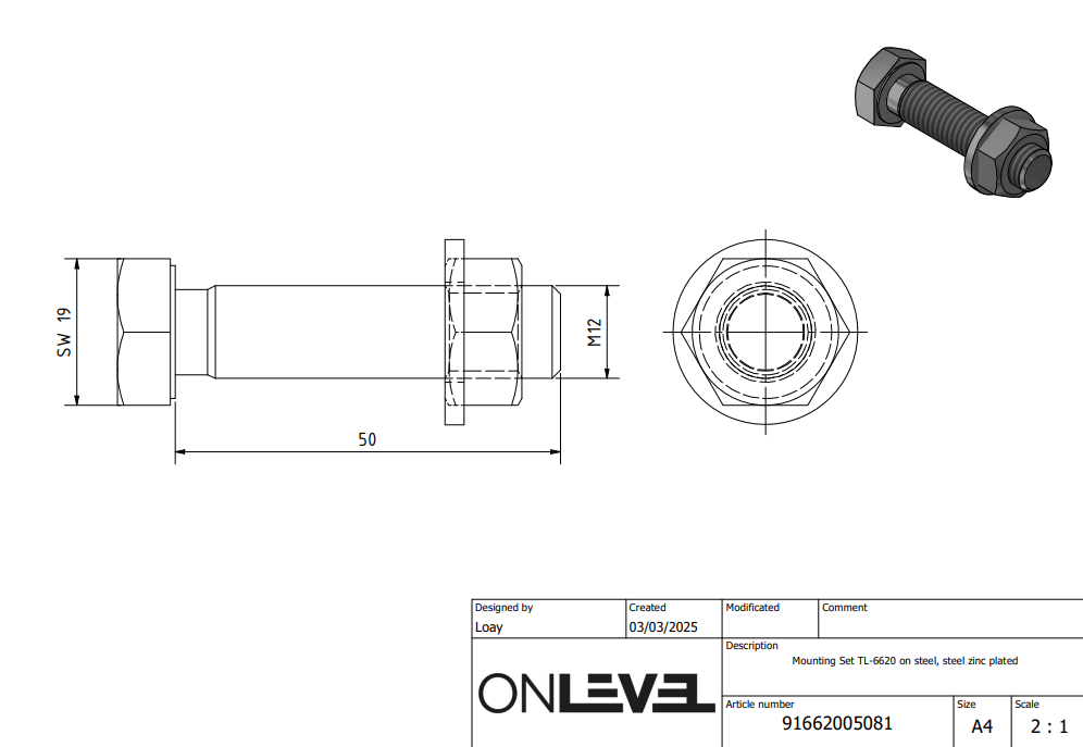 TF-6620 Mounting Sets - Steel 