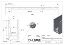 TF-6620 glass profile L=2500mm, aluminum mill finish