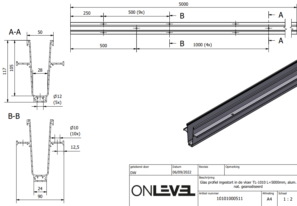 TL-1010 Glass Profile