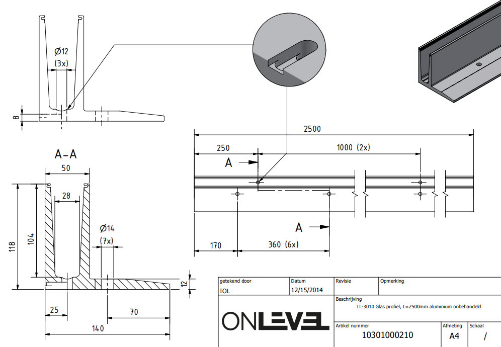TL-3010 Glass Profile