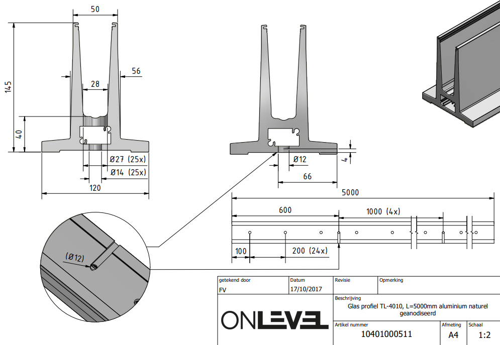 TL-4010 Glass Profile