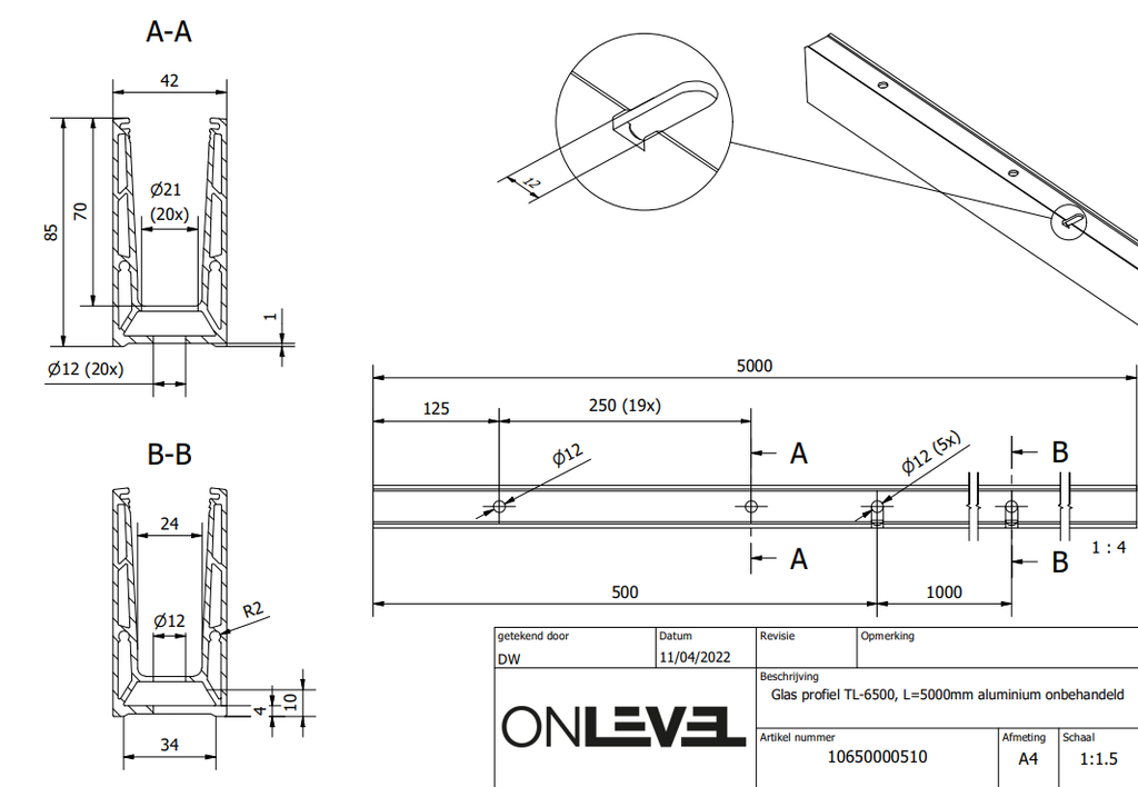 TL-6500 Glass Profile