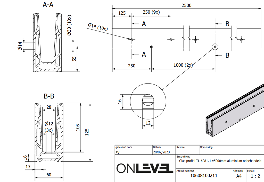 TL-6081 Glass Profile