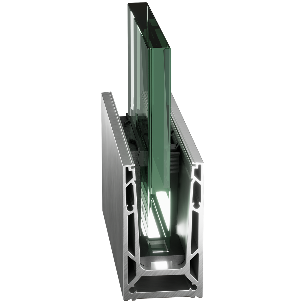 Turboflex 1.0kN glass carrier for LED strip 2,5m set