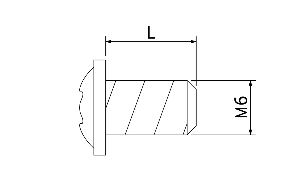Mounting strips fixing screw - AISI 304