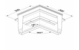 TL-1010 Corner 90° inside/outside alum. natural anodized