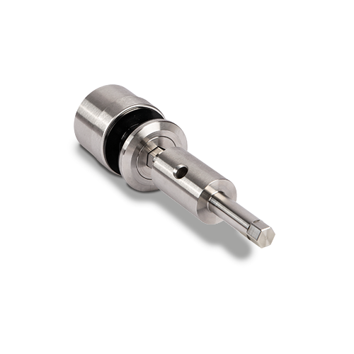 Glass adapter Ø50mm adjustable t(max)=25mm glass thickness 16.76-21.52mm, AISI 304 satined (GLASS IS ADJUSTABLE WHEN ASSEMBLED)