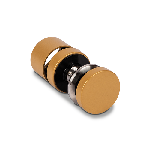 Glass adapter Ø50mm adjustable t(max)=25mm glass thickness 16.76-21.52mm, AISI 304 RAL structure (GLASS IS ADJUSTABLE WHEN ASSEMBLED)