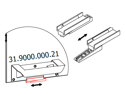 INFINITYSLIDE 69kg gereedschap voor in hoogte verstelbaarheid vast glas, rvs 304 geborsteld