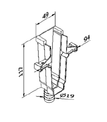 TL-1010 Eindkap links/rechts incl. ontwatering uitgang plastic zwart (VE=2)