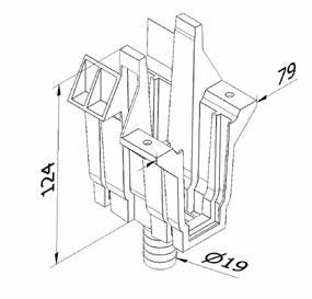 TL-1010 Verbinder incl. ontwatering uitgang plastic zwart 