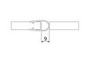 Douche deur afdichting met balg voor glas 8mm L=2200mm, kunststof transparant