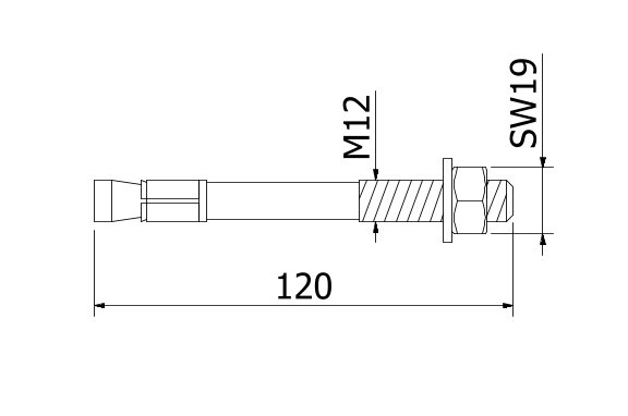 Bevestigingsanker Fischer FAZ II 12/20 staal verzinkt