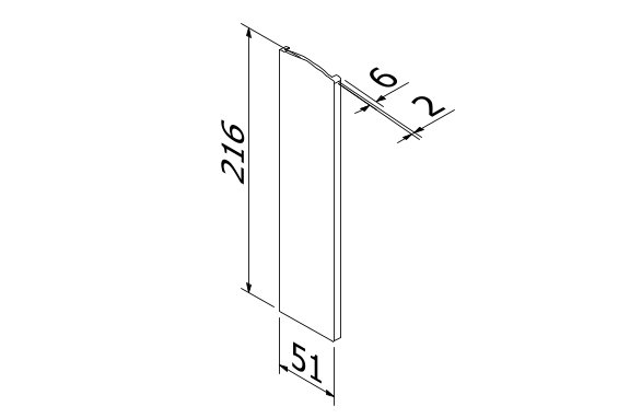 TL-3011 Eindkap links alleen voor laag Afdekkap aluminium onbehandeld