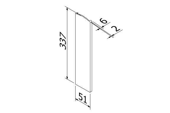 TL-3011 Eindkap links alleen voor laag Afdekkap trap opgang aluminium onbehandeld