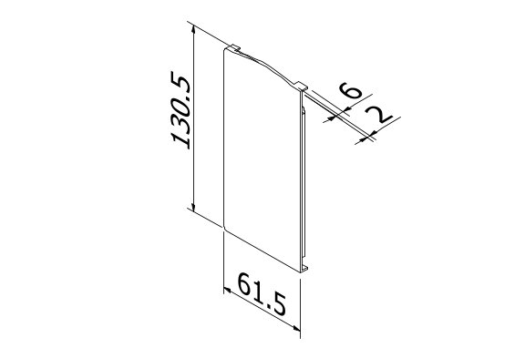 TL-6081 Eindkap rechts aluminium ARMOR RAL