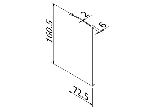 TL-6141 Eindkap rechts aluminium onbehandeld