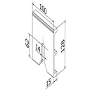 TURBOFLEX TL-6621 afstandhouder Dikte 15mm aluminium RAL structuur
