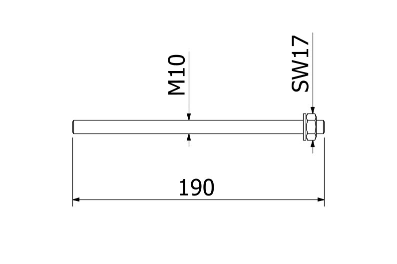 Bevestigingsanker MKT VMU-A M10x190 rvs 316