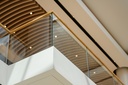 TL-3030 | Glass Profile | glass balustrade | shopping center | monted on concrete