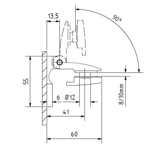 ZUPPA - Aanslagscharnier