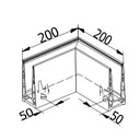 TL-6000 Hoek 90° binnen/buiten aluminium RAL mat