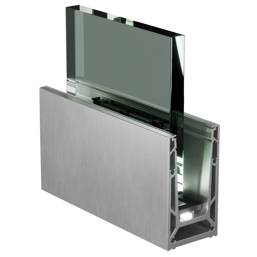 Turboflex 1.0kN glass carrier for LED strip 2,5m set
