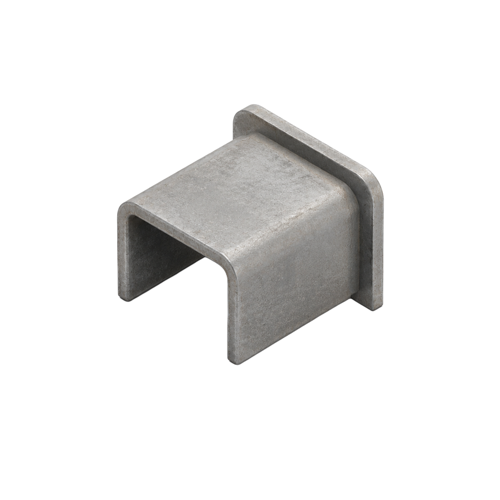 Endcap flat for U-profile 26x20x2mm, AISI 304 satined (model 2025)