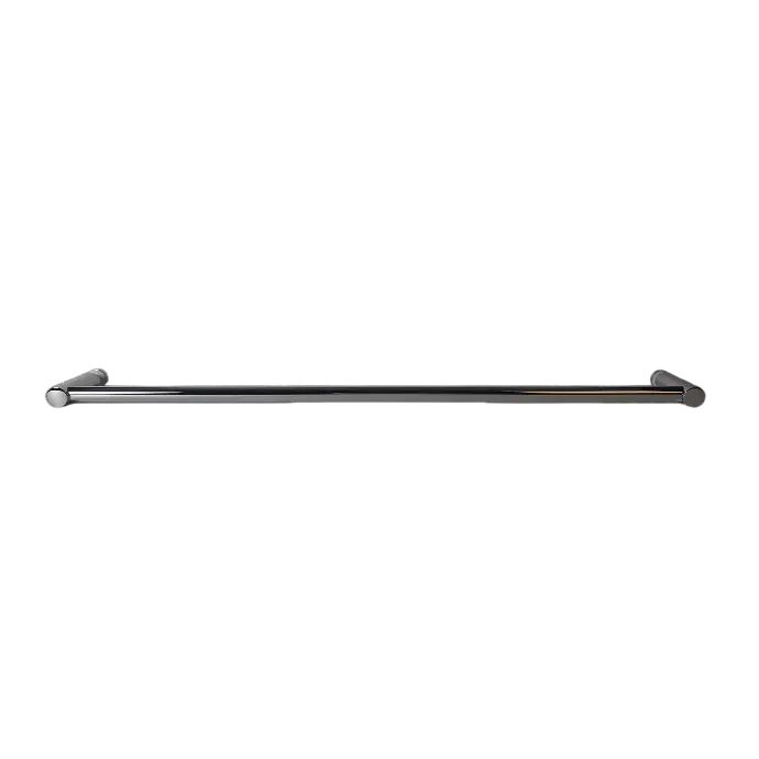 Towel holder set glass/wall mount Ø25mm L=750mm, brass chrome plated