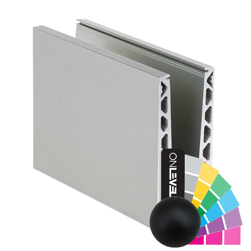 Glass profile TL-6020, L=2500mm aluminum RAL mat