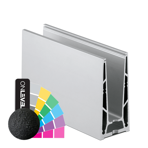 TL-6000 Glass profile  L=5000mm aluminum RAL mat