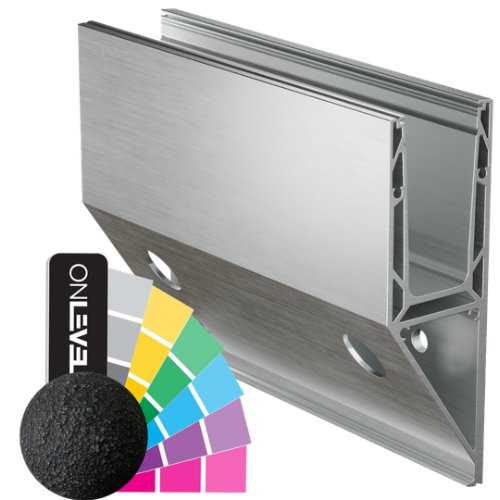 TF-3621 glass profile L=2500mm, aluminum RAL structure