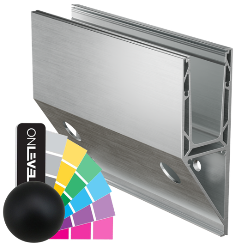 TF-3621 glass profile L=2500mm, aluminum RAL matt