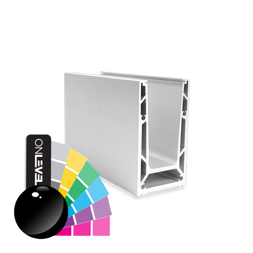 TF-6620 glass profile L=2500mm, aluminum RAL shiny