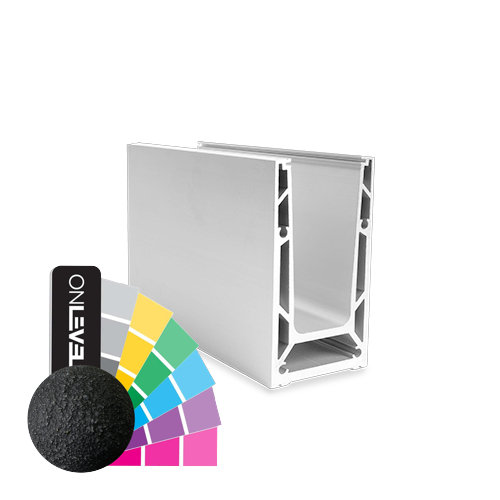 TF-6620 Glas Profil L=2500mm, Alum. RAL struktur
