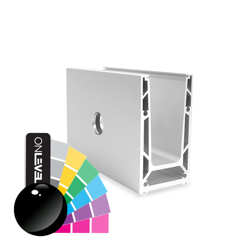 TF-6621 glass profile L=2500mm, aluminum RAL shiny