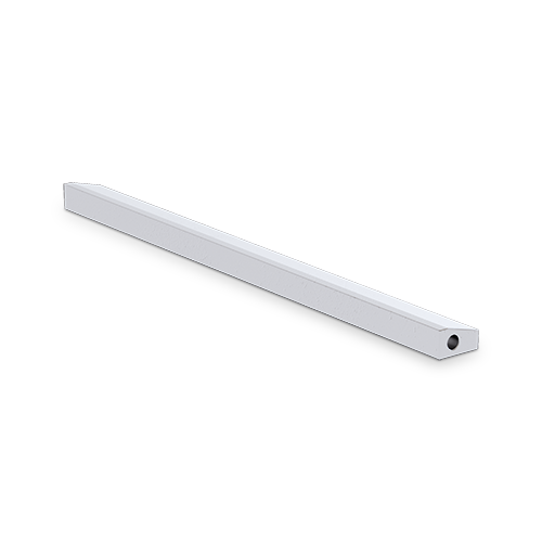 Splash protection profile 10x6mm L=2050mm, aluminum gloss anodized