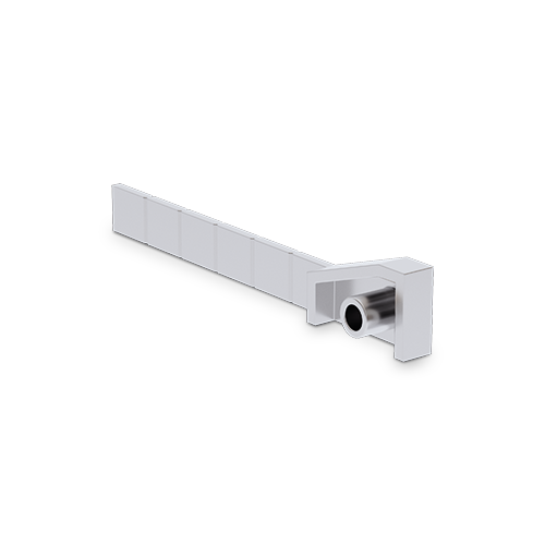 Splash protection endcap right, 10x6mm plastic chrome plated