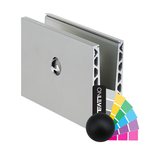 TL-6021 Glass profile  L=5000mm aluminum RAL mat