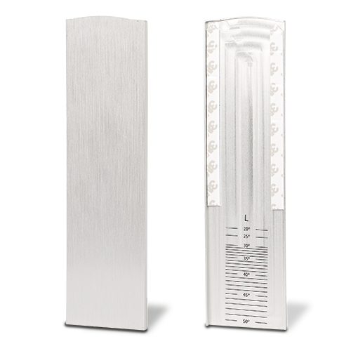 TL-6021 Endcap left with covercap for stairway aluminum natural anodized