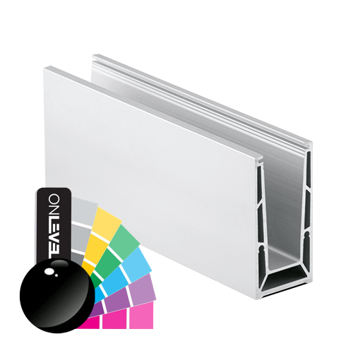 TL-6500 Glass profile  L=5000mm alum. RAL shiny